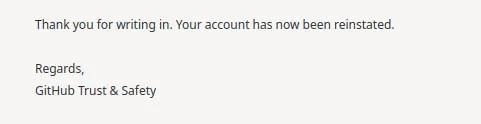 Thank you for writing in. Your account has now been reinstated.